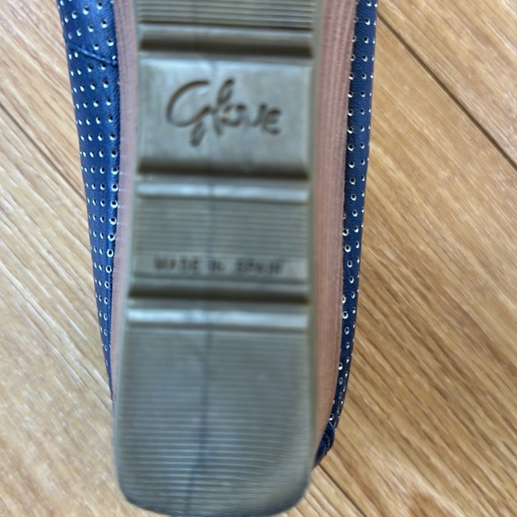 Hispanitas navy blue slip on wedge, all leather made in Spain, size 41 - Picture 6 of 9